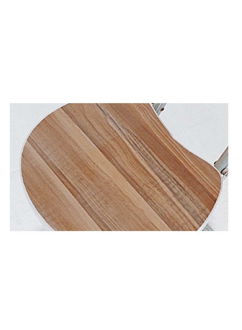 Fixer Heavy-Duty Metal Folding Chair with Wood Finish - Image 4